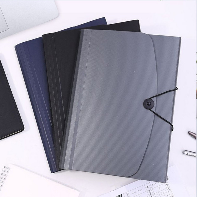 델리 아코디언 도큐먼트 파일 A4 가로형 13칸, 네이비, 1개