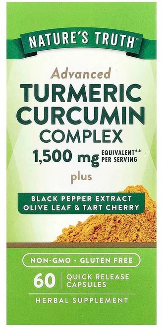 네이처스 트루스 Nature's Truth 강황 커큐민 복합체 빠른 방출 캡슐 60정125442원산지:기타, 네이처스 트루스 Nature's Truth, 강황 커큐, 1개 - 쿠팡