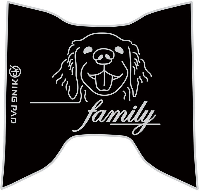 KING PAD VINOORA 125 機車腳踏墊 小小兵 止滑腳踏墊 立體造型腳踏墊, 黃金獵犬Z58(淡灰)XS