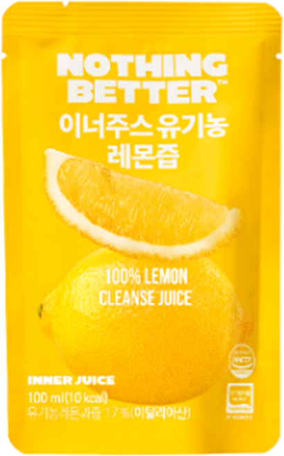 낫띵베럴 이너주스 유기농 레몬즙 24p, 1개, 2.4L