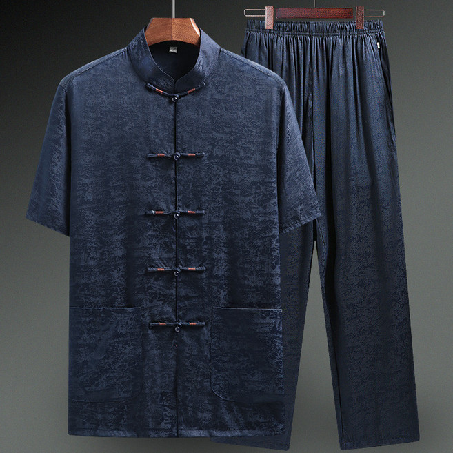 남자 개량한복 법복 빅사이즈 상하복 세트 편한 시원한 밴딩 여름 계량 한복 중년 퓨전