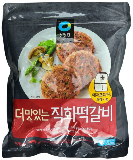 청정원 더 맛있는 직화 떡갈비, 18개, 420g