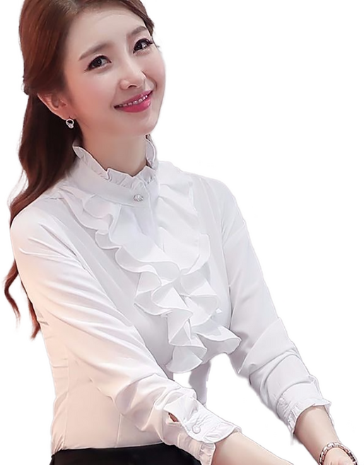 셀럽당 춘추 여성 차이나 긴팔 셔츠 슬림핏 셔츠M1261