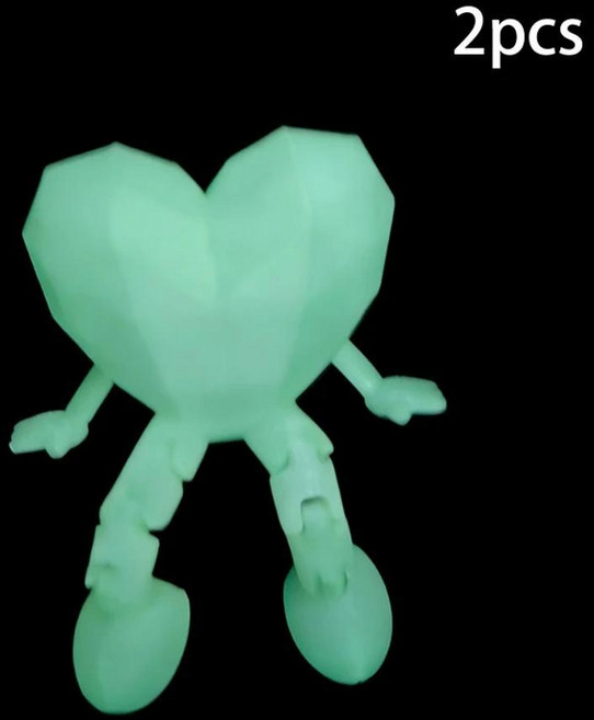 하트 조인트 미니어처 피규어 인형 해피 파티 장식 집용 발렌타인 사랑 선물, 1개, A. Luminous / 2. 2pcs