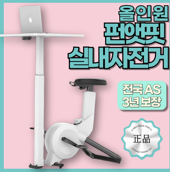 펀앤핏 All-in-One 실내자전거 스피닝자전거 멀티테스킹 다이어트 지방감소 체형조절 무소음 유산소 스피닝바이크, 블랙, All-in-One 모델 (테이블 포함)