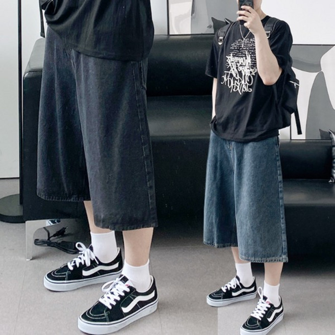 프리미엄 롱/숏 오리온 워싱 버뮤다 데님 팬츠