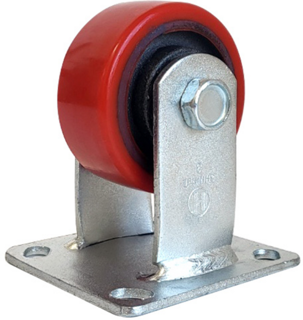 43시리즈 중량용 우레탄 바퀴 4330 76mm 고정형 산업용 구루마 가구 교체용, 1개