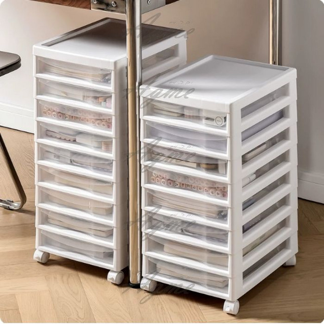 Mexholin책상 밑 이동식 서류 정리함 수납장 문서 카트 서랍 사무실 트레이 캐비닛 트롤리 수납함Mexholin, D. 화이트 기본형 5단 수납장+바퀴, 5단