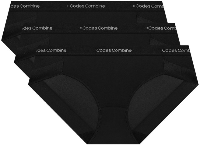 베이직 로고밴드 햄팬티 3PACK_블랙