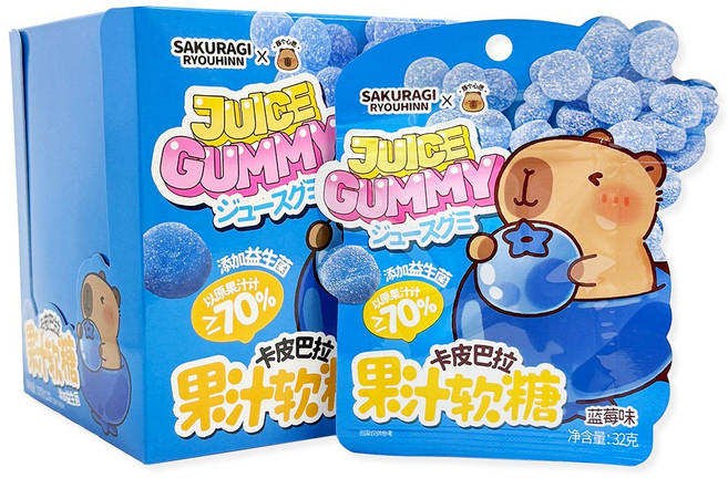 진짜과즙 쥬시구미 블루베리맛, 12개, 32g