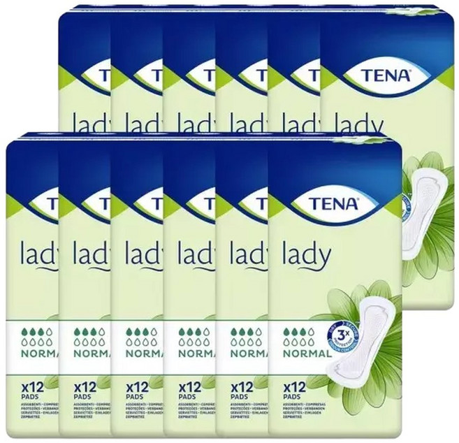 테나 레이디 어른용 요실금 패드 노말 12매입 12팩, FREE(onesize), 12개