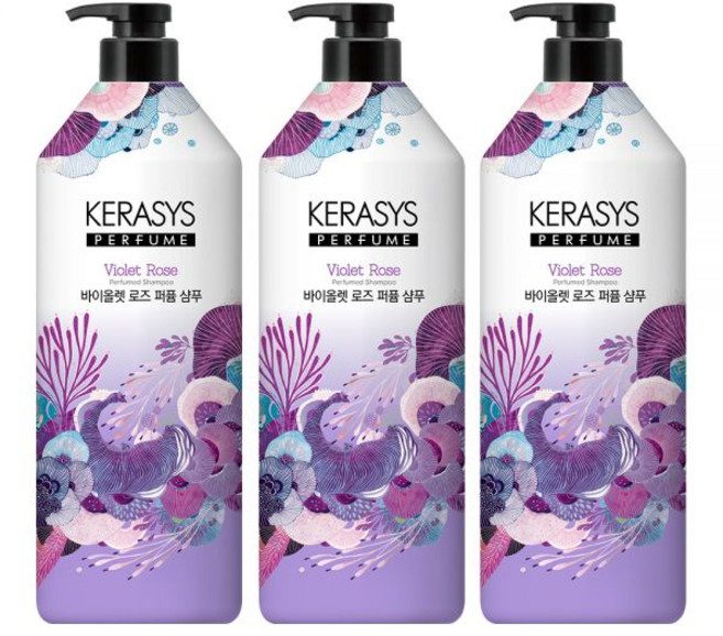 케라시스 퍼퓸 샴푸 1L 바이올렛로즈 3개