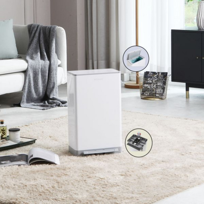 매직캔 휴지통 히포 (HIPPO) 21L 화이트 그레이 (MH250WG), ☞세트(휴지통+리필) 크롬 히포, 27L크롬아이보리MH280ICR+280R10G