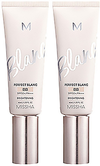 미샤 M 퍼펙트 블랑 비비 SPF50+ PA+++ 40ml, 2개, 19호 로지(톤업)