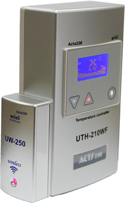 우리엘전자 UTH-210WF IOT 4KW WIFI 온도조절기(수신기UW-250 포함) 전기난방 조절기, 조절기+온도센서+파워코드