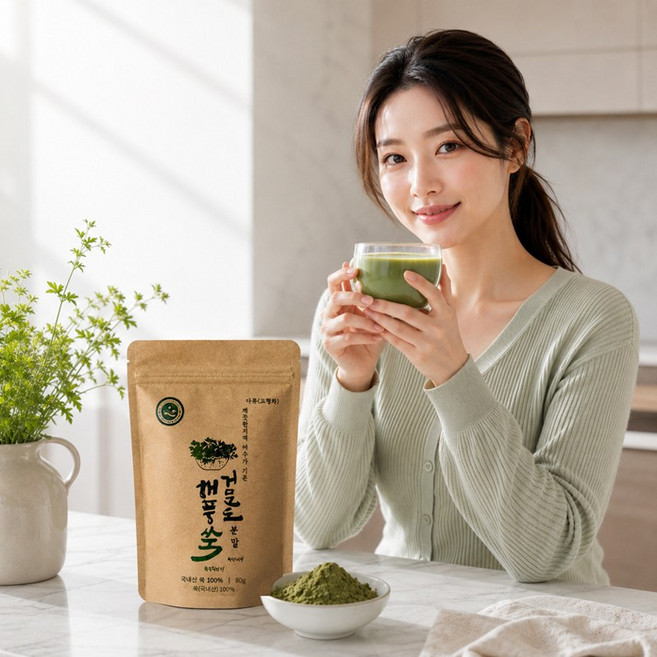여수 거문도 해풍 국산 쑥가루 100%, 2개, 100g