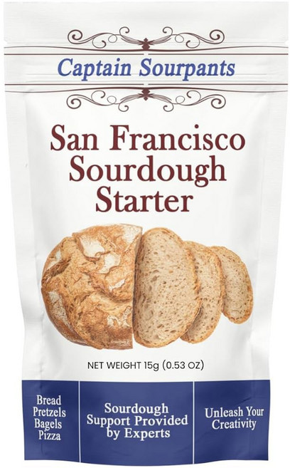 글루텐 프리 사워도우 스타터 - 빵 피자 번 팬케이크 머핀용 100년 이상 된 탈수된 가보, San Francisco, 1