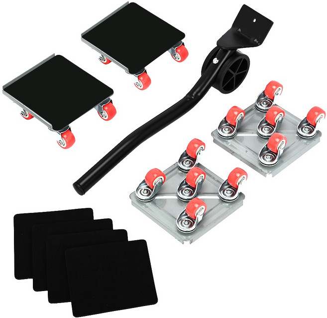 GAPINO 가구이동 360도회전바퀴 만능지렛대 무거운 물건 냉장고 옮기기는 기구 지렛대포함, 1세트