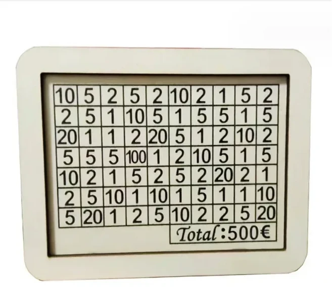 나무 저금통 돈 상자 돼지 재사용 가능한 (절약 목표 및 숫자 확인 기능 포함)으로 저축 습관을 기르는데, 05 말차 컬러