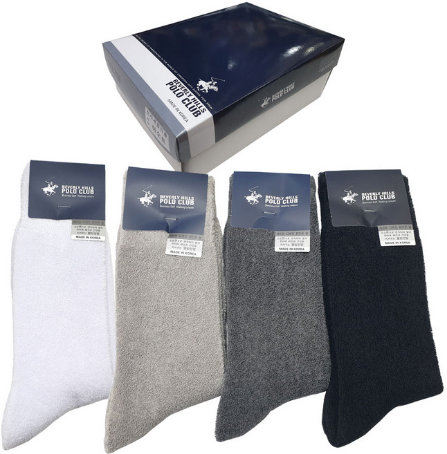 버버리힐스폴로클럽 남성 신사 세침 타올양말 10켤레 세트