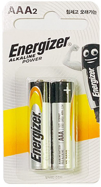 에너자이저 알카라인 건전지 AAA 2개입, 2개