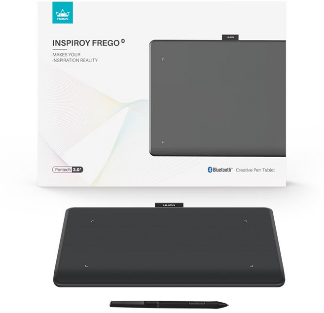 HUION 繪王 INSPIROY Frego M 藍牙繪圖板 L610 無線繪圖板 高靈敏度筆觸 快捷鍵功能