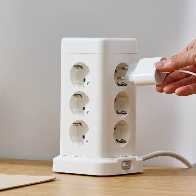 오지렌 고속충전 고용량 타워형 멀티탭, 1개, 화이트12구(PD20W)
