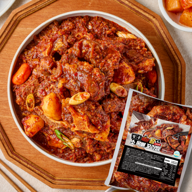 [완조리 후 실중량] 팔공 왕! 매운 소 목뼈+꼬리찜 대용량, 1개, 1.5kg