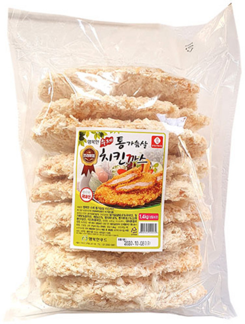 (무)(냉동)행복한수제통가슴살치킨까스 1.4kg, 1개