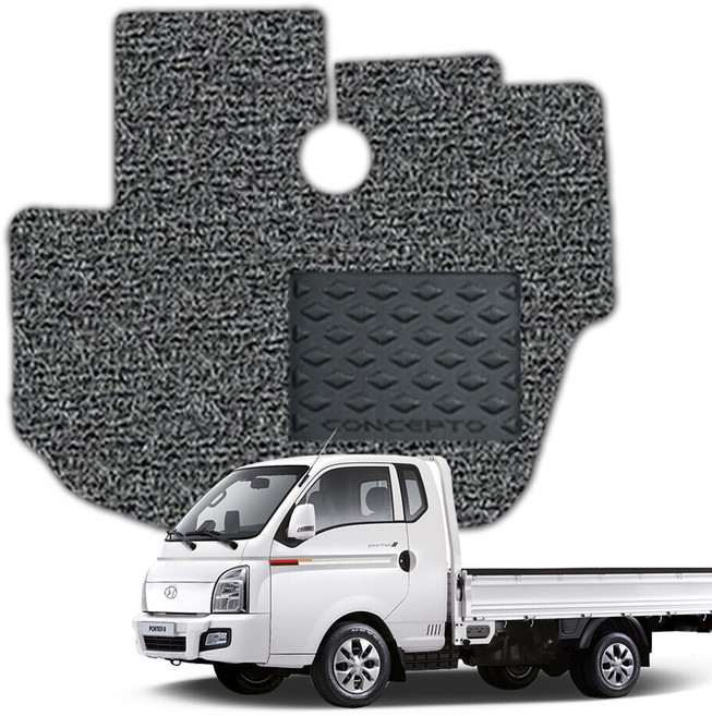 컨셉토 확장형 코일매트 포터 운전석1p (EV 디젤 LPG 공용), 브라운, 포터2