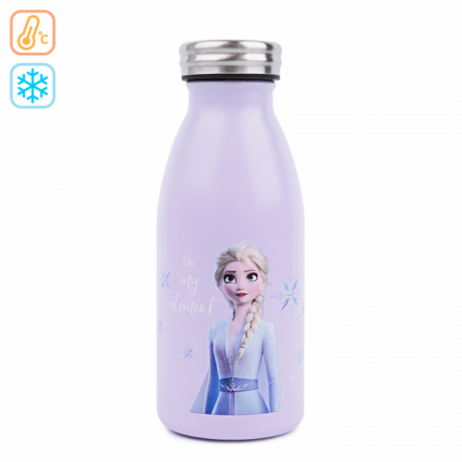 겨울왕국 엘사 밀키스텐보틀 350ml/퍼플 스텐보온병, 1개