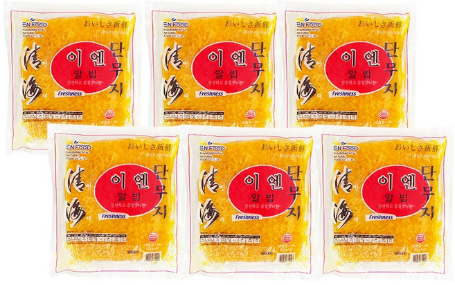 이엔 청해 알밥 단무지, 1kg, 6개