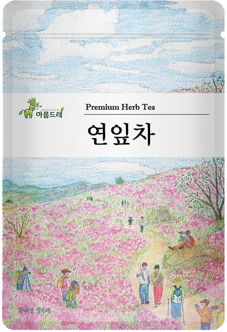 아름드레 친환경 삼각티백 허브차 25티백 50종, 연잎차, 1.1g, 1개, 25개입