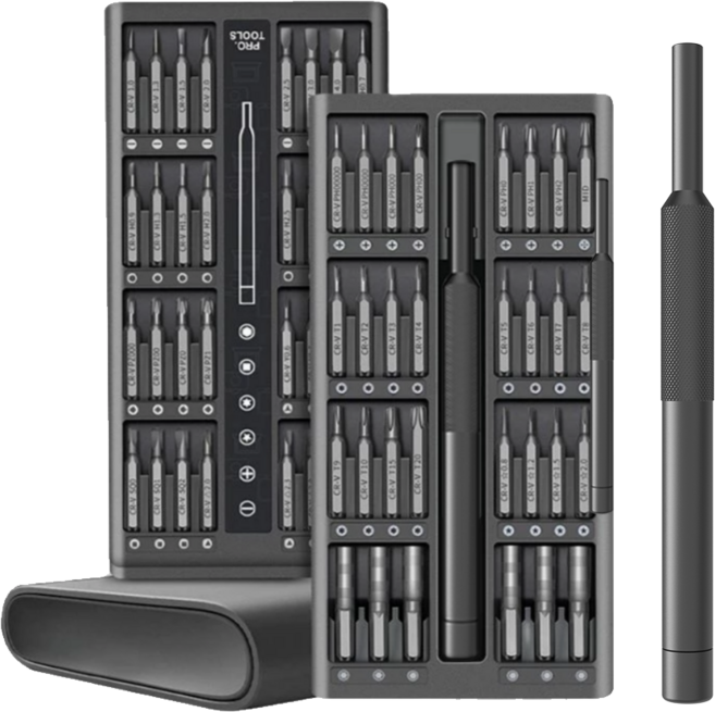 정밀 드라이버 세트 63 IN 1 십자 일자 미니 안경 시계 아이폰 별 나사 비트 컴퓨터 노트북, 1세트