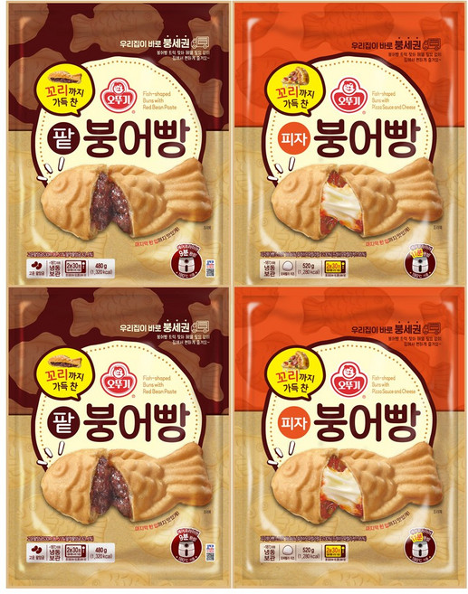 오뚜기 붕어빵 팥 2개+피자 2개(총 4개), 1세트, 2kg