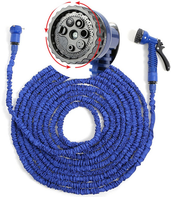 30m 곱창호스 물 분사기 스프레이 세차건 베란다 정원 마당 셀프 청소 매직 주름 호수