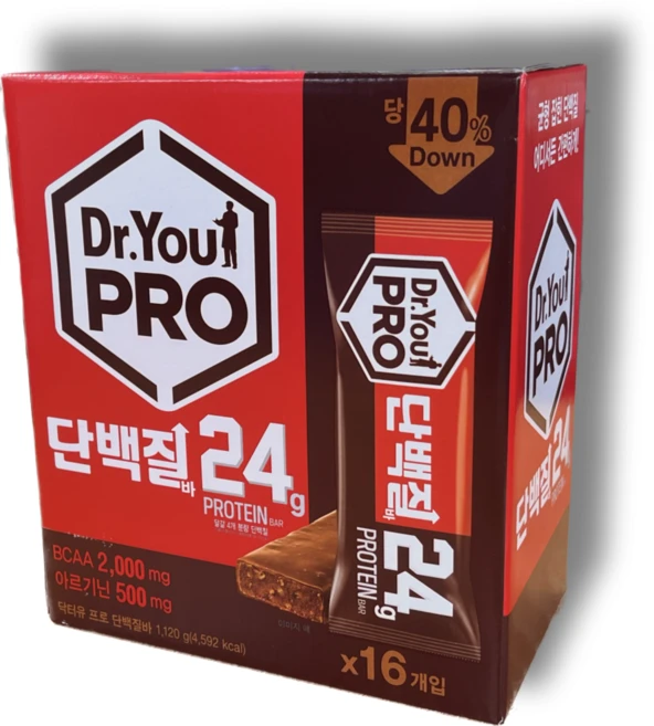 기타브랜드 오리온 닥터유 프로 단백질바 70g 기타헬스보조제, 1.12kg, 1개 - 쿠팡