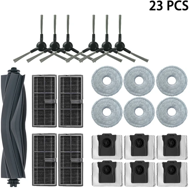 드리미 D20 울트라 / L10s CE 로봇 청소기 액세서리 메인 사이드 브러시 천 헤파 필터 먼지 봉투 예비 부, 01 CHINA