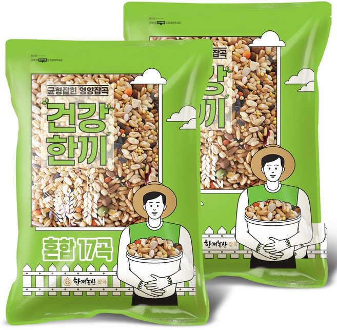 한끼농산 혼합잡곡 17곡 10kg (5kgx2봉), 5kg, 2개