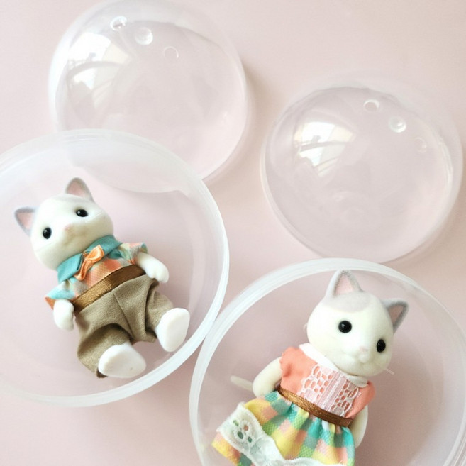 투명 뽑기 캡슐 대형 100mm 장난감 피규어 당첨 럭키비키 레크레이션 추첨, 1개, 상세페이지 참조