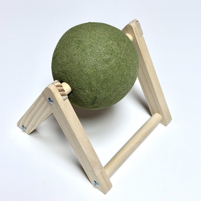 허그마이펫 고양이 대왕 캣닢 볼 롤릴 캣휠 스크래쳐, 우드, 1개