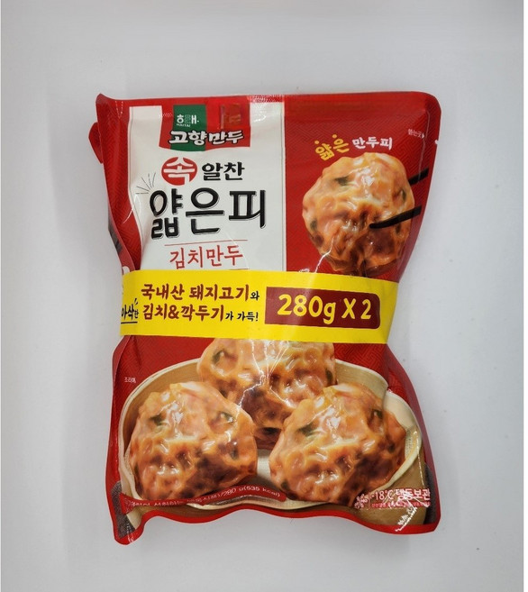 고향만두 얇은피 김치만두 280g+280g (1+1), 560g, 1개