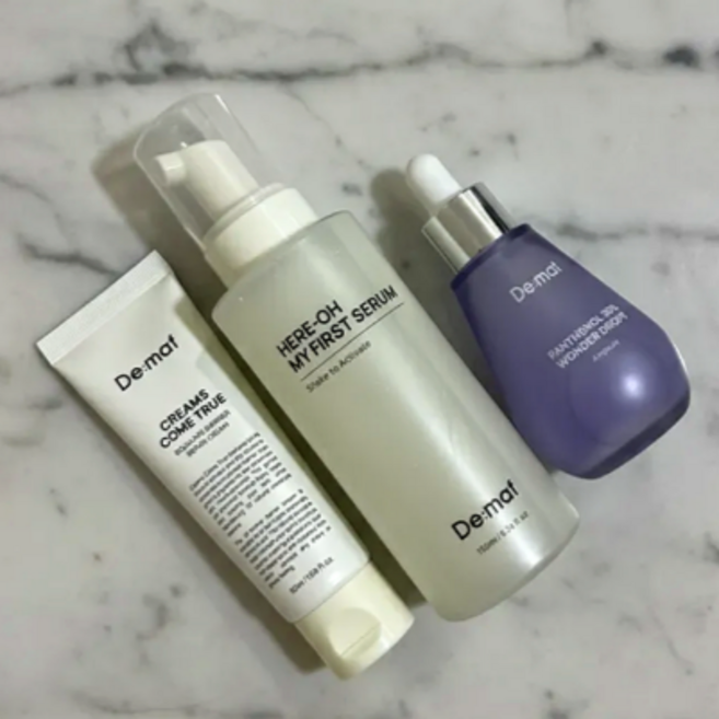 <1St Pick> 디마프 장벽 튼튼 루틴 세트 ( 만능기초155ml + 판테놀 앰플 60ml + 크림 50ml ) 수분케어 속건조 진정 기초세트 화장품세트, 1세트