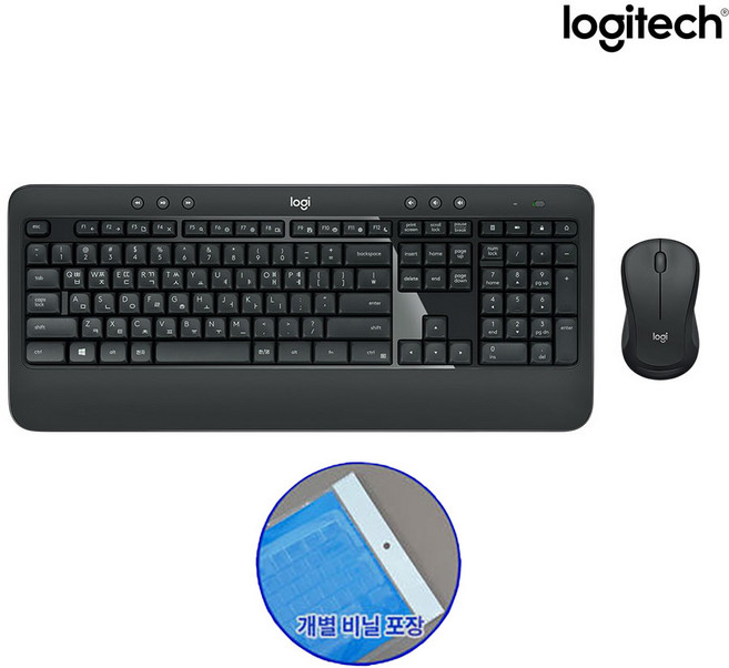 로지텍 MK540 정품 무선키보드 마우스 세트, 일반형, 블랙, MK540+키스킨