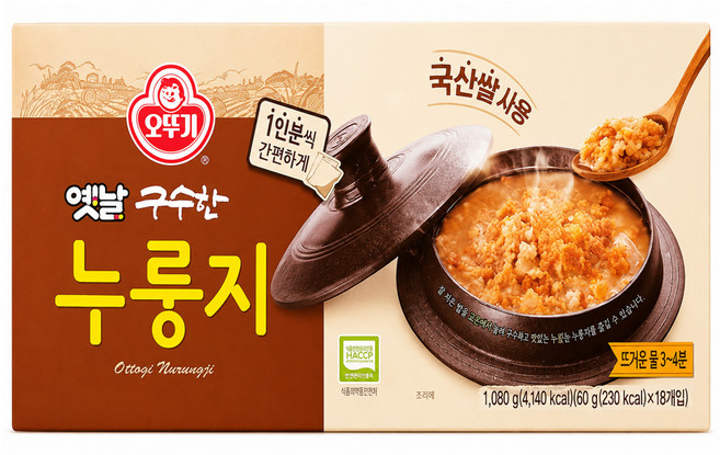 오뚜기 옛날 구수한 누룽지 60G 18개
