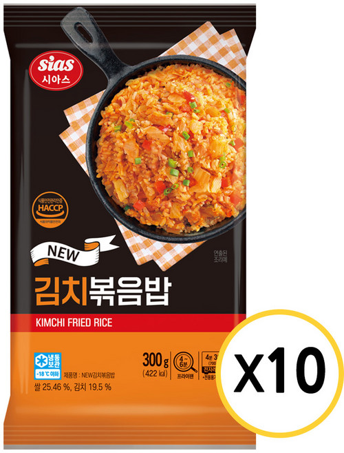 시아스 김치볶음밥 300g, 10개