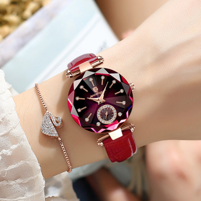 포스워백 여자 가죽 손목 시계