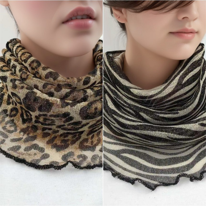 1+1 멀티 스카프 쿨 넥워머 여름 멀티스카프 등산 쉬폰스카프 목보호 2종세트