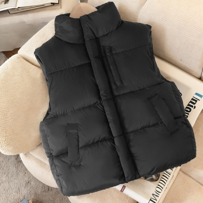 구빠방 아동 루즈핏 하이넥 누빔 패딩 조끼