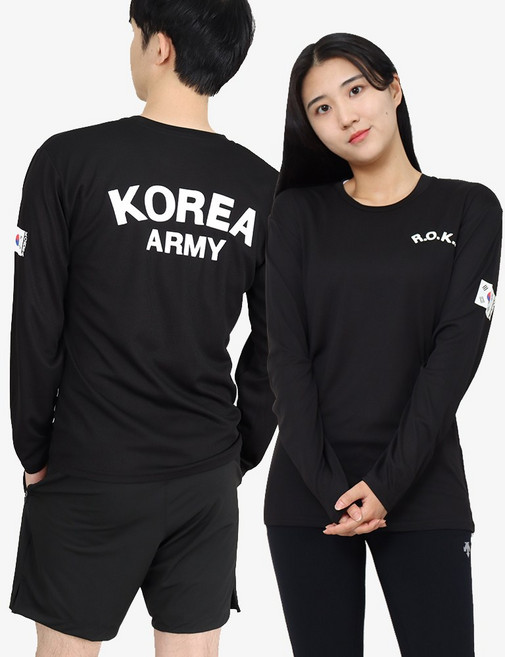 밀리랩 1+1 로카티 ROKA 긴팔티 기능성 코리아아미 티셔츠